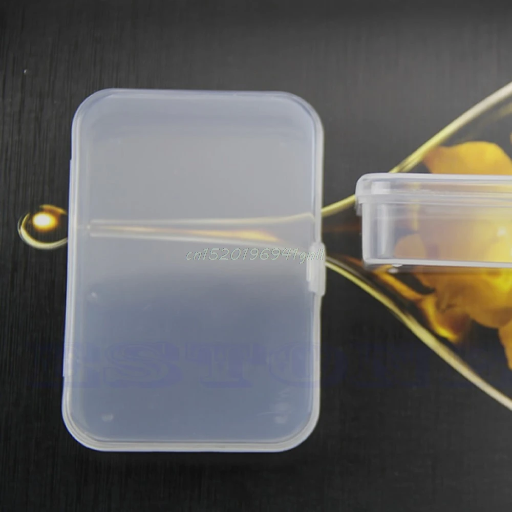 2 шт прозрачный пластиковый прозрачный с коробка для хранения с крышкой коллекция Контейнер Чехол# T025