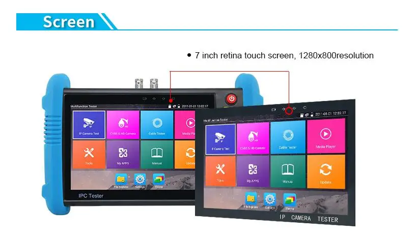 IPC9800 плюс 4 к H.265/H.264 CCTV камера тестер 8MP TVI CVI 5MP AHD SDI CVBS ip-камера Тестер монитор с TDR, мультиметр