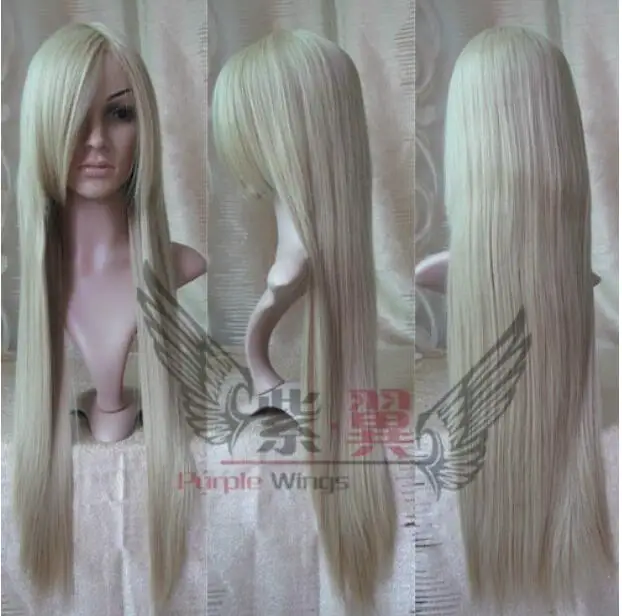 

Wig New Long Platinum-Blond Cosplay Party Wig 80CM free shipping