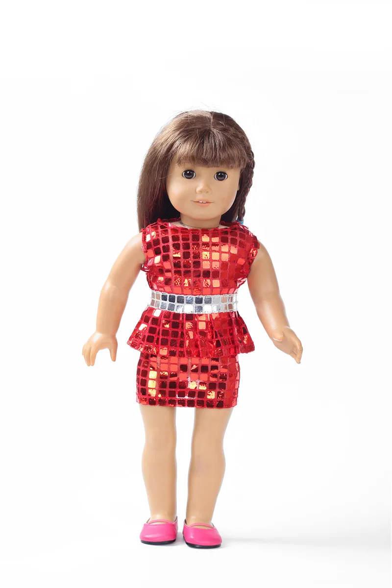Горячая Распродажа, кукольная одежда, 15 стилей, юбка с бантом, узоры для 18 дюймов, американская кукла и 43 см, кукла для рождения, для поколения, игрушки для девочек