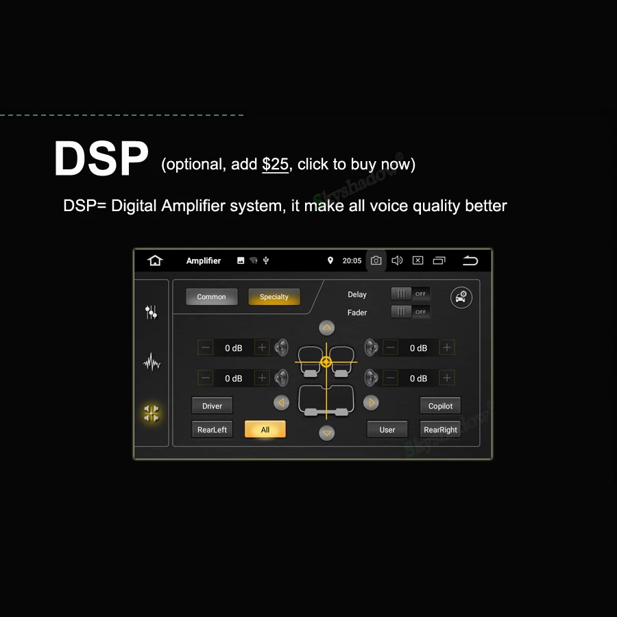 Top DSP 10.1" IPS Android 8.0 4GB +32GB + 8 Core Car DVD Player GPS map RDS Radio wifi Bluetooth 4.0 2 Din Video out for universal 3