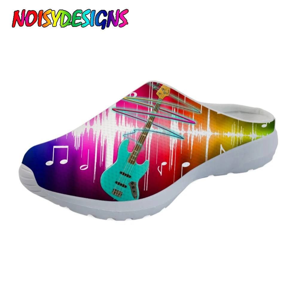 

NOISYDESIGNS Cool Guitar Pattern Home Sandals for Teen Girls Casual Summer Women Sandals Flats Comfortable Beach Water Slippers
