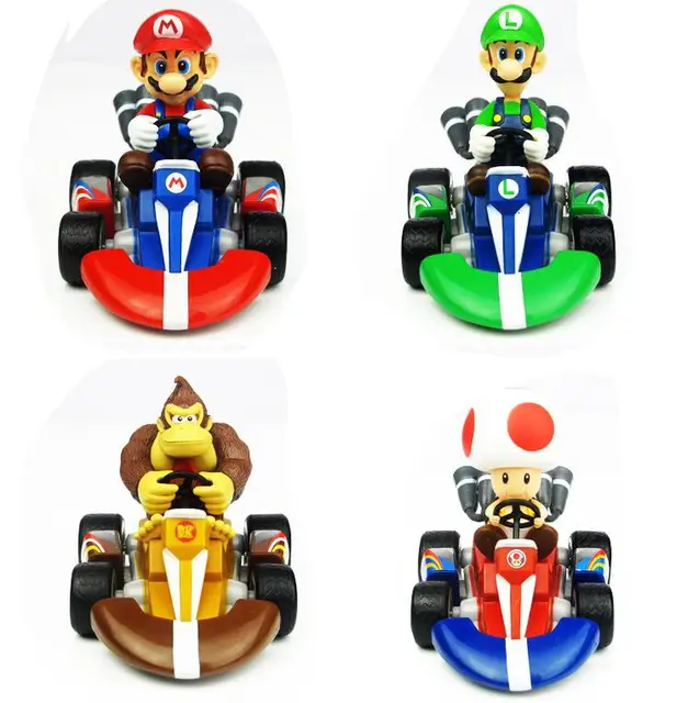 Buy Cartoon Super Mario Racing Car Action Figure Toy