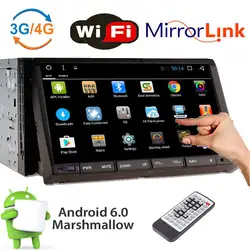 GPS nav android6.0 4 ядра двойной 2din стерео dvd-плеер 4 г Wi-Fi Bluetooth