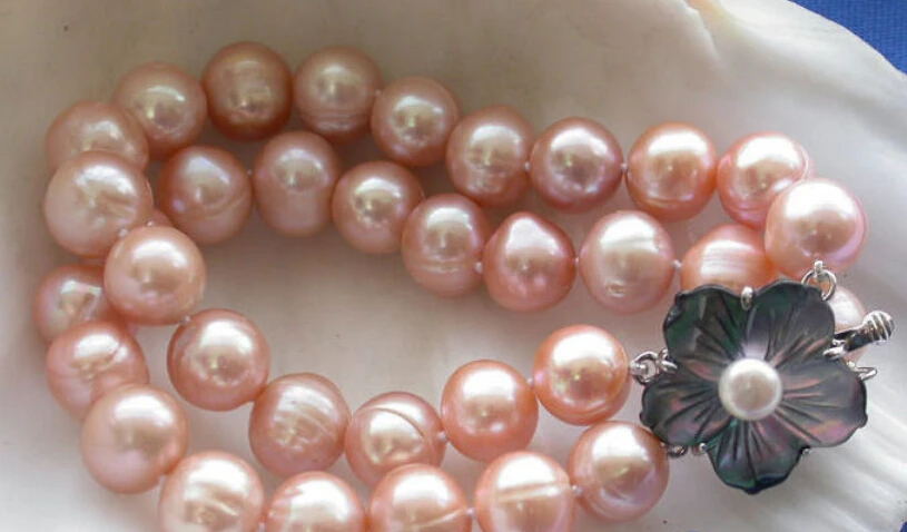 

FREE SHIPPING>>>@@ 0637 PINK ROUND FRESHWATER CULTURED PEARL BRACELET