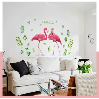 

INS Flamingo Wall Sticker Decorative Decal Removable Nordic Wall Art Decor VinylWall Decor Sticker