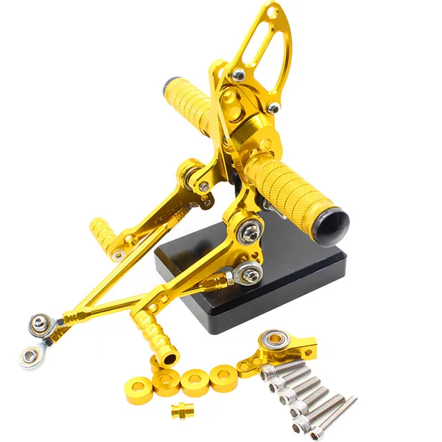 FX CNC Aluminum Adjustable Motorcycle Rearsets Rear Set Foot Pegs Pedal