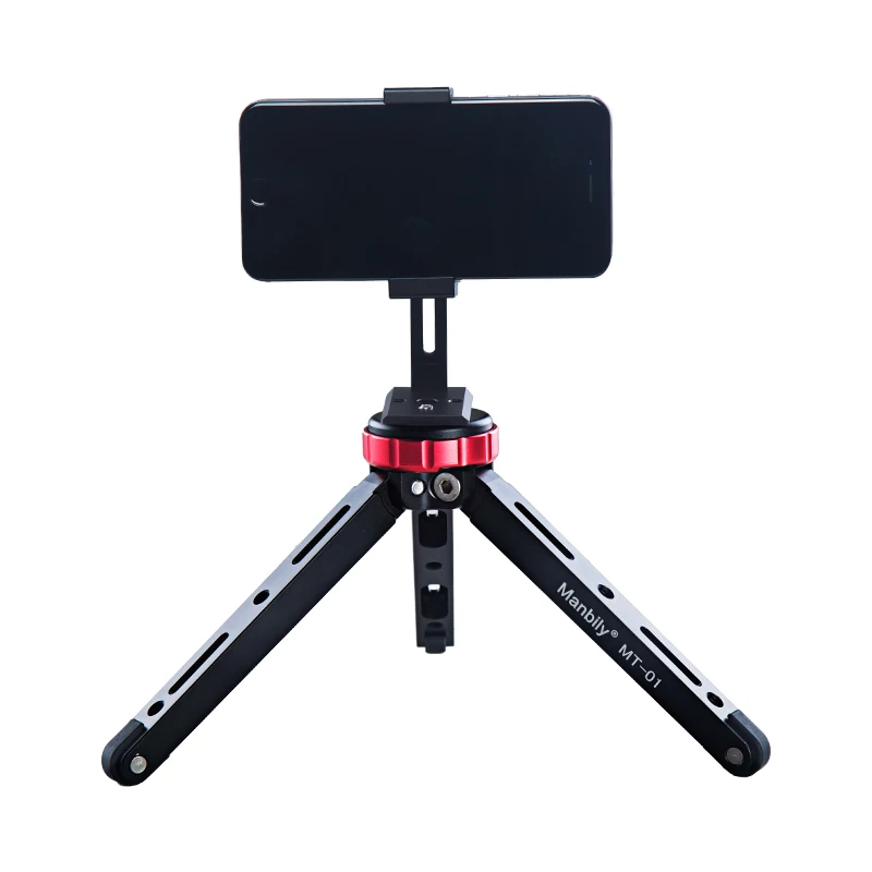 

Lightweight Tabletop Folding Tripod for Smartphone DSLR Camera Aluminum Phone Clip Mount Ball Head Portable Mini Flexible Tripod