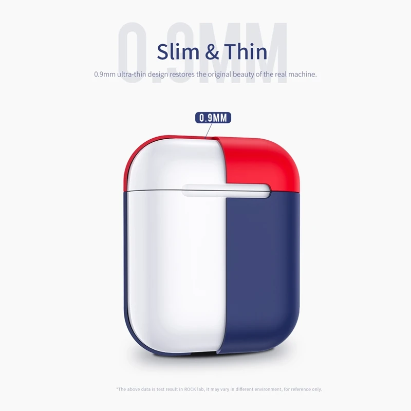 ROCK Silicone Protective Case for Airpods 1 2 Separate Design Ultra Slim Wireless Bluetooth Earphone Case for Apple Airpods Case