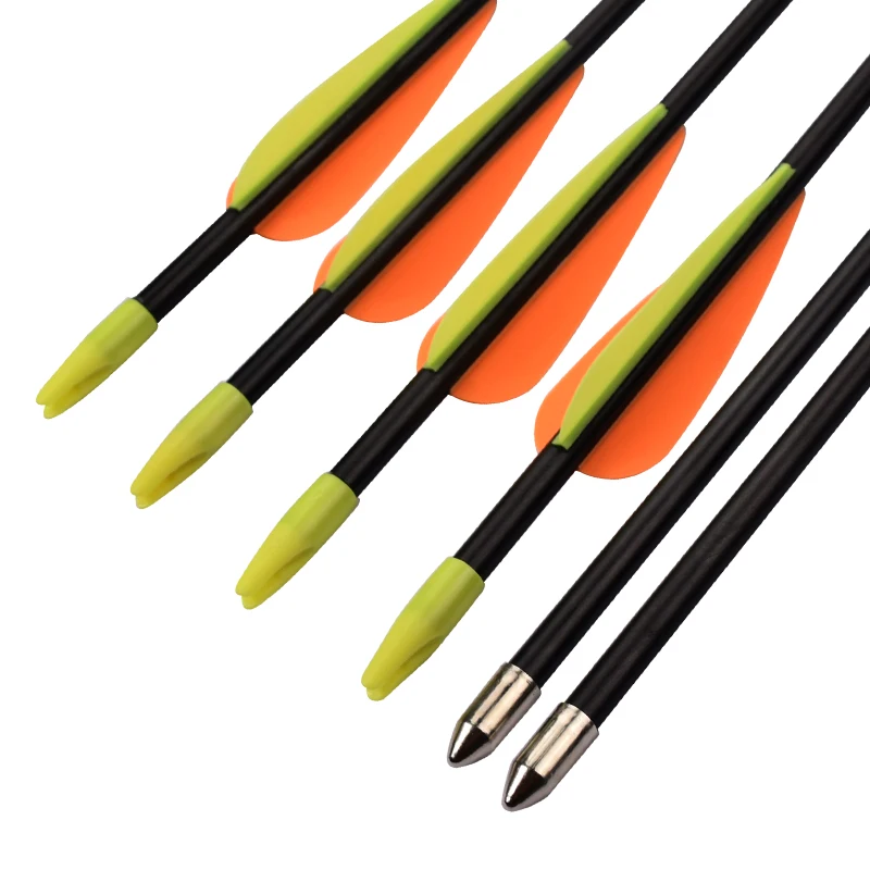 12pcs Fiberglass Arrow 5*7mm 30" Shaft Youth Arrows Target Practice