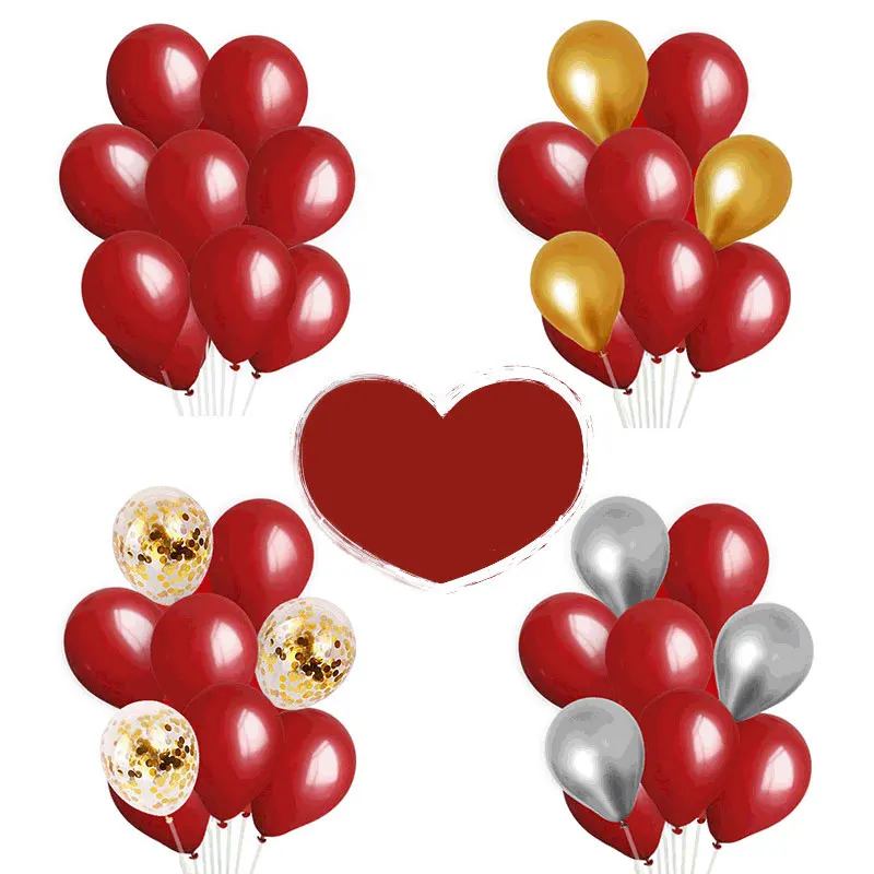 

10Inch Mix Balloon Latex Red Agate Helium Birthday Decorations Balloons Kids Wedding Party Babyshower Theme Decor Supplies