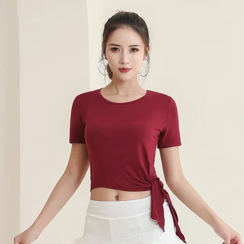 

New Latin Dance Tops 3 Colors Women Dance Costume Black Shirt Tango Red Shirt For Modern Dance Chacha Latin Dance Tops BL1855