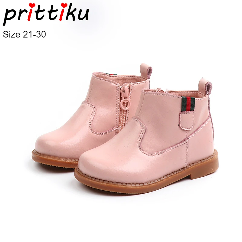 

Autumn 2018 Kids Fashion Martin Ankle Boots Children Genuine Leather Booties for Girls Boys Baby/Toddler/Little Kid Casual Shoes