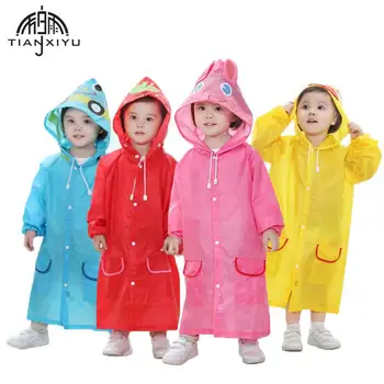 

2pcs Cartoon Animal Polyester Waterproof Kids Raincoat Cute Impermeable Raincoat For Children Rain Cover Boys Girls Ponchos Cape