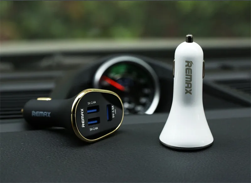Автомобильное зарядное устройство remax Smart 3USB Max 5 V/6.3A Быстрая зарядка для iPhone iPad samsung huawei смартфоны Xiaomi
