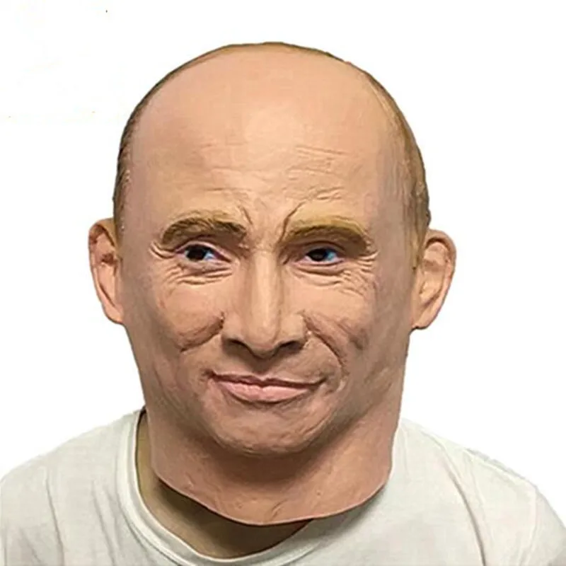 Латексная Маска для Хэллоуина с полным лицом российского Президента В. Путина