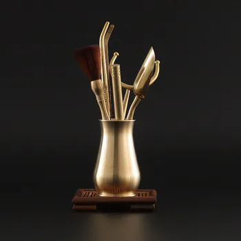 

Pure copper cup clip kungfu tea set accessories tea ceremony six gentlemen set teaspoon tea knife tea tweezers