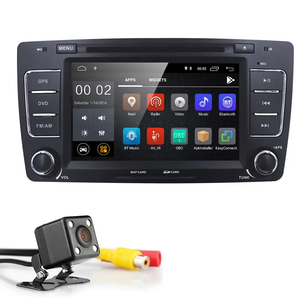 

7" Radio Car DVD Player For SKODA Octavia 2009-2013 Yeti GPS Navigation 2G RAM Steel wheel control DVR Wifi TPMS DAB Free Camera