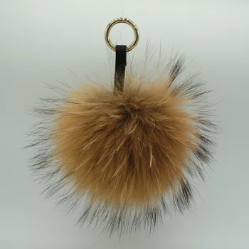 

Cute fluffy Fur ball furry keychain designer large pom pom keyring pompom bag charm backpack pendant gift items for ladies women