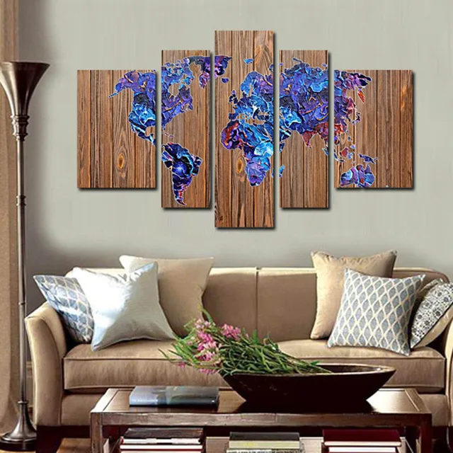 5 Pieces Poster Wall Art Canvas Painting Nordic Wall Pictures for