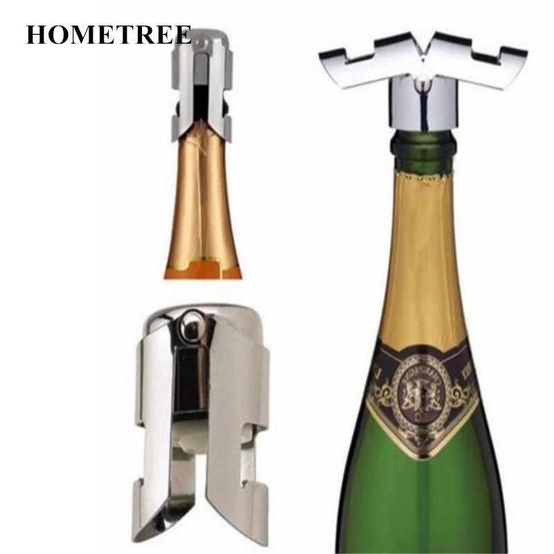

HOMETREE Hot Stainless Steel Champagne Sparkling Wine Opener Bottle Openers Cap Wine Bottle Kitchen Bar Tools Accessories H348