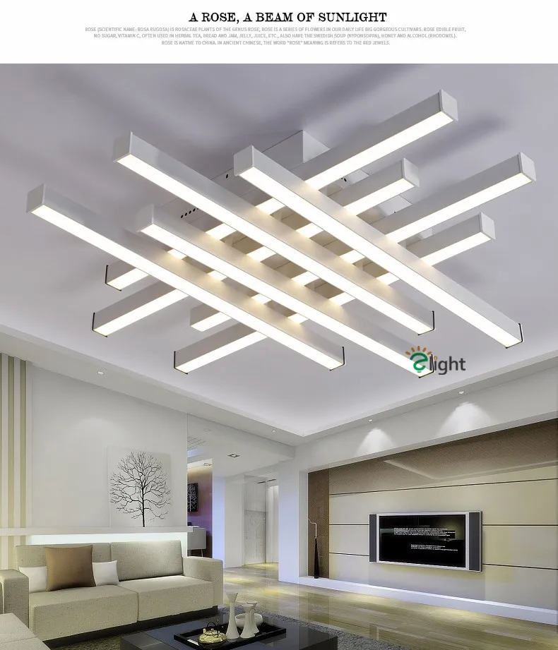 Modern Geometric Metal Dimmable Led Ceiling Lights Lustre Acrylic