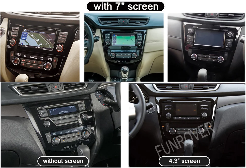 Discount Funrover 2.5D+IPS 2 din android9.0 Car Multimedia player dvd for Nissan X-Trail Qashqai 2014-2017 radio stereo gps navigation bt 2