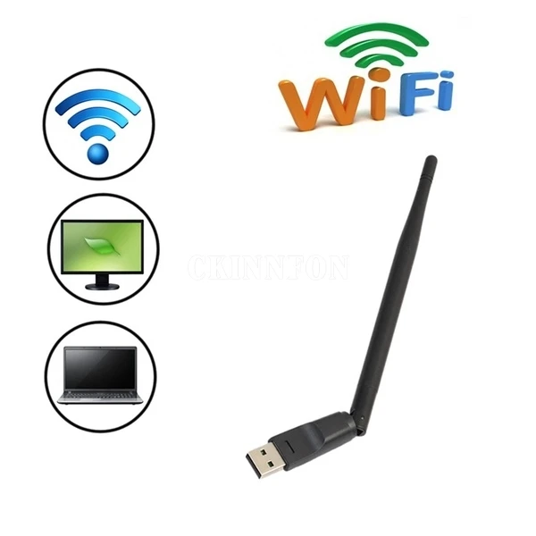 DHL 100 шт. WI-FI USB адаптер 150 м Ralink RT5370 USB Wi-Fi беспроводной сети с антенна для f3s f5s коробка f3 ТВ-приемник