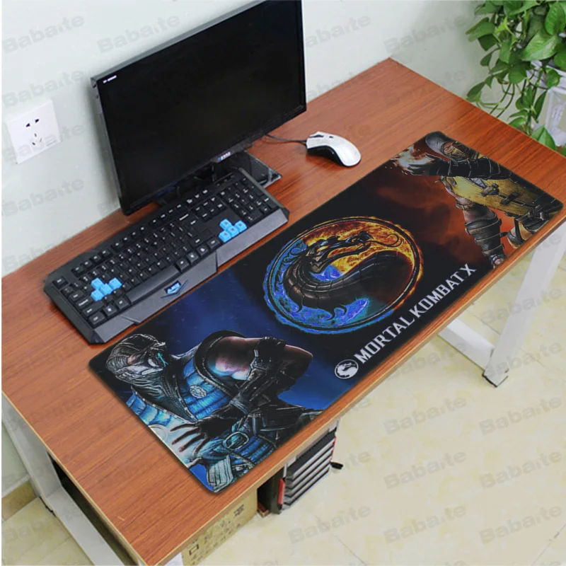 Babaite Новые поступления Mortal Kombat офисные мыши геймер мягкий коврик для мыши резиновый ПК компьютерный игровой коврик для мыши - Цвет: Lock Edge 40X90cm