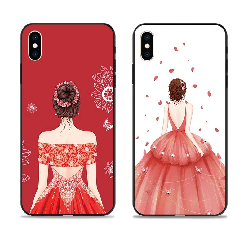 Чехол 5 8 &quotдля iphone X милый Дамский мягкий чехол для телефона защитный 10 чехлы