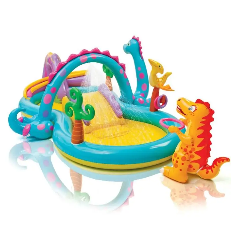Многофункциональный надувной бассейн детский динозавр горка Арка от 2 до 4 лет Детский бассейн морской мяч бассейн