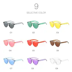 Mrwonder Модные Ретро бескаркасных солнцезащитные очки Для женщин Карамельный цвет прозрачные очки