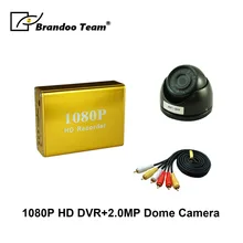 Full HD 1080 P комплект видеорегистратора скрытого наблюдения 1CH SD DVR комплект с 1 шт. купол камера для дома безопасности