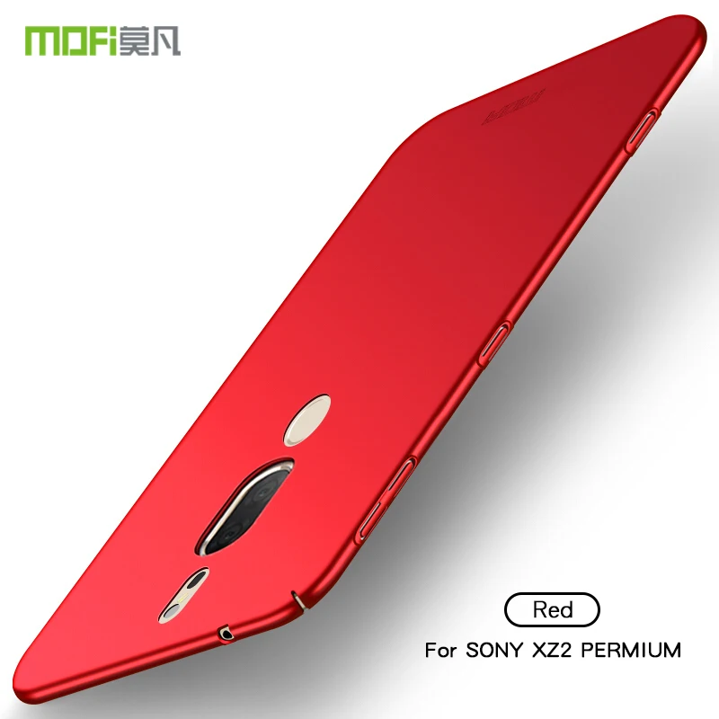 Для sony Xperia XZ2 Премиум чехол MOFI специальные чехлы жёсткий чехол из ПВХ для sony Xperia XZ2 Премиум чехол ультра тонкий чехол - Цвет: Красный