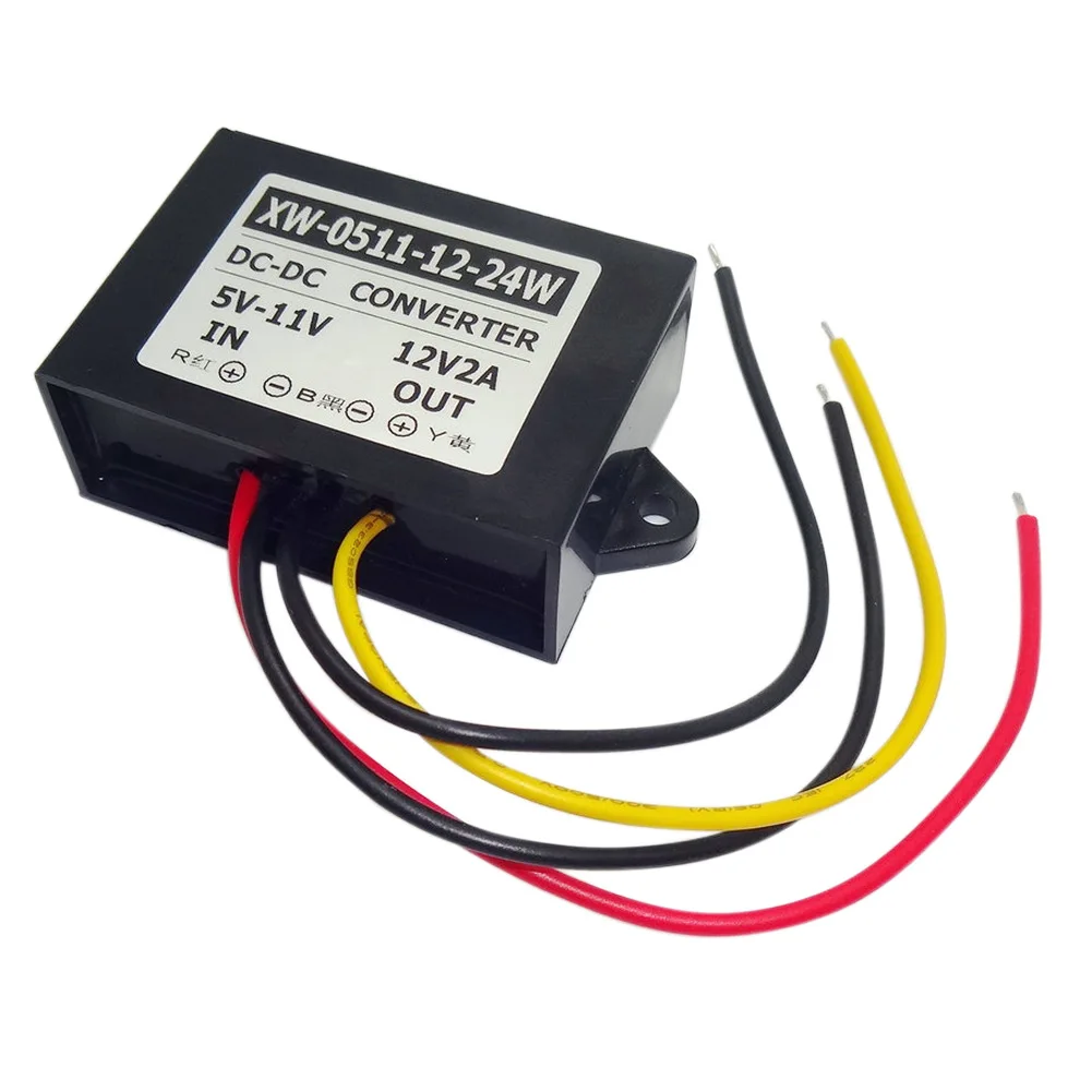 DC Step Up адаптер 5 V-11 V до 12 V 2A 24 W Питание конвертер Водонепроницаемый Регулятор модуль для светодио дный огни солнечной энергии