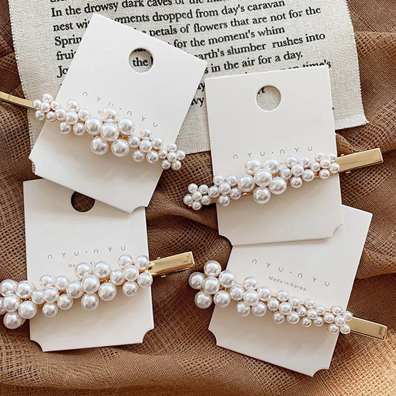 1Pack New Ins Fashion Women Girls Elegant Flower Pearls Alloy Hairpins Sweet Headband Hair Clips Barrettes Hair Accessories 1Pack New Ins Fashion Women Girls Elegant Flower Pearls Alloy Hairpins Sweet Headband Hair Clips Barrettes Hair Accessories
