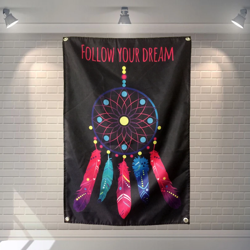 Креативные баннеры FOLLOW YOUR DREAM подвесной флаг настенная наклейка украшение для