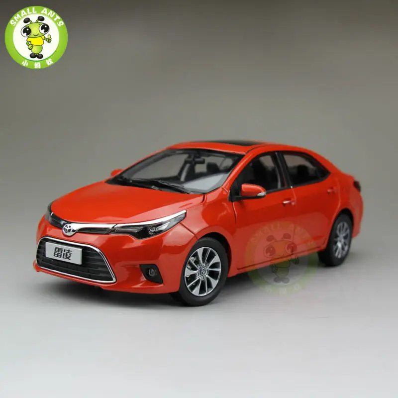 1:18 Toyota Levin Corolla 2014 Diecast Car Model Orange Color