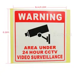 4 шт./лот водонепроницаемый солнцезащитный крем ПВХ Главная видеонаблюдения камеры видеонаблюдения сигнализация стикер предупреждающая