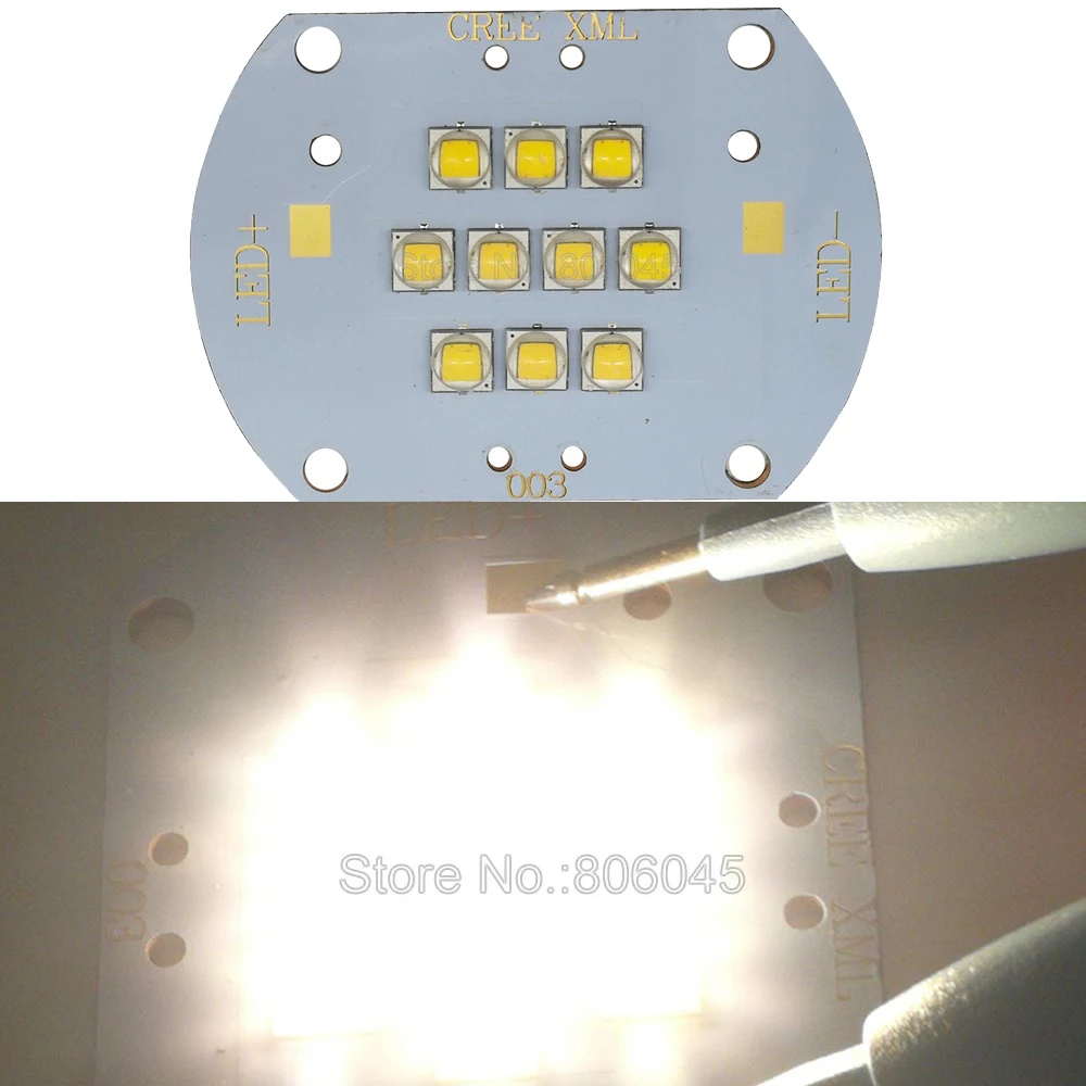 Cree XLamp XM-L2 XML2 LED Bulb Lamp Light 100W Warm White 3000K 30-36V 3A 10 LED SMD MultiChip Light Emitter On Copper PCB Board Cree XLamp XM-L2 XML2 LED Bulb Lamp Light 100W Warm White 3000K 30-36V 3A 10 LED SMD MultiChip Light Emitter On Copper PCB Board