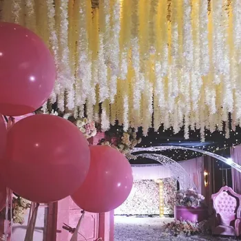 

Simulation encryption orchid 1 meter hydrangea flower string wedding ceiling vines rattan encryption decoration 10pcs