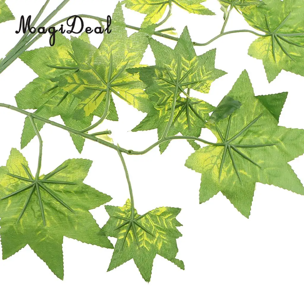 12pcs Artificial Ivy Autumn Maple Leaf Leaves Branches Plants Vine Fake Foliage Flower Home Garden Decorations