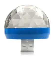USB Lumiere RGB светодиодный музыкальный световое шоу на сцене клуб диско DJ Световой Лазерный проектор контроль звука кристалл магический шар эффект огни - Испускаемый цвет: blue