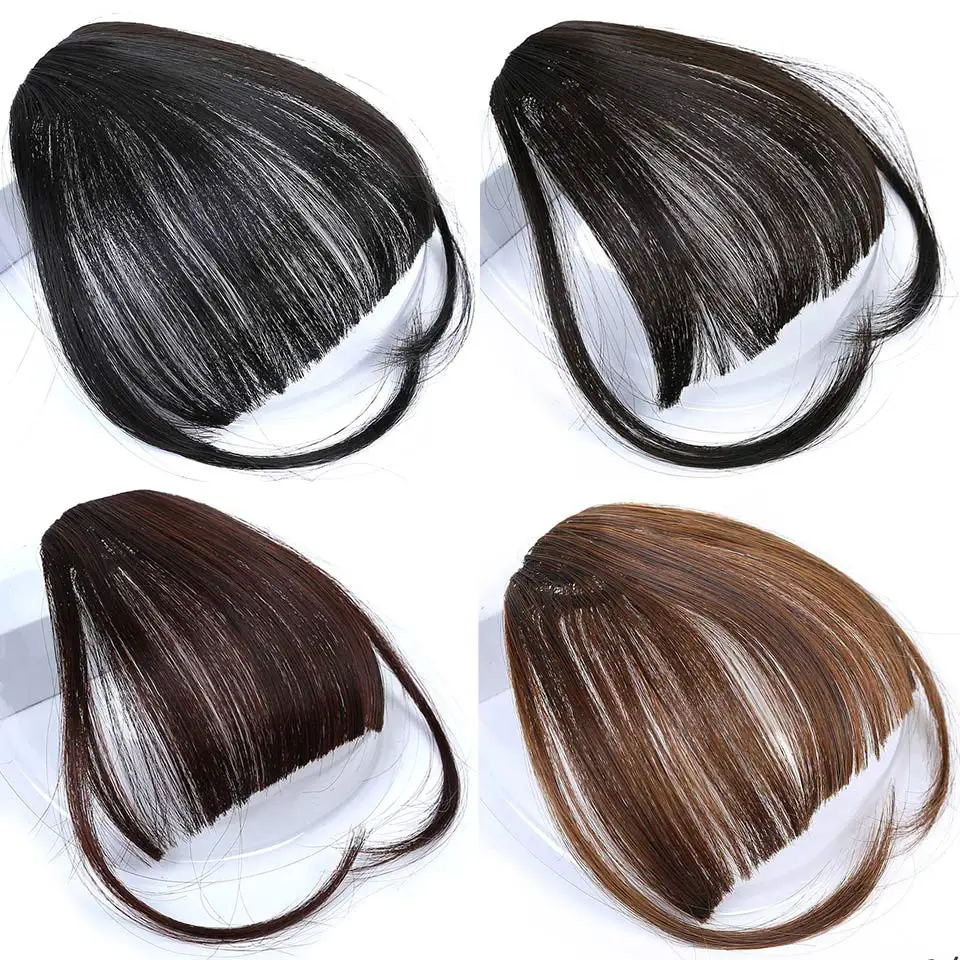 JINKAILI WIGSynthetic Clip In Bangs Short Straight Fringe Hair piece