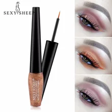 Блестящая подводка для глаз Liquide водостойкая жидкая подводка для глаз карандаш Серебряная роза глаз золотого цвета пигментные блестящие тени для век Косметика для глаз