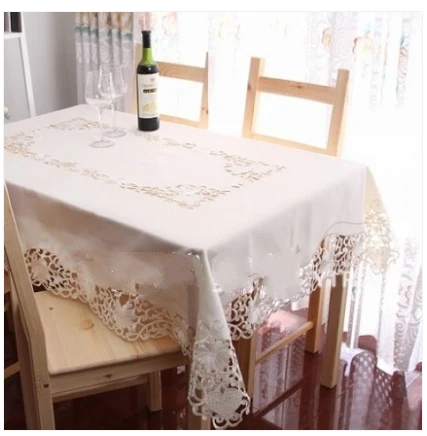 Wedding Embroidery Table Cloth Party Round Tablecloth Banquet Wedding Embroidery Table Cloth Party Round Tablecloth Banquet Runner Square Tea Bedside Side Mantel Cover