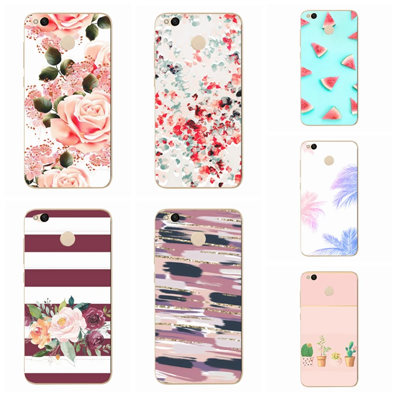 For Xiaomi Mi A1 Note 4 Pro Case Soft TPU Silicone Cover cactus Flower Leaves scenery Redmi 4X 3 4A X124 | Мобильные телефоны и