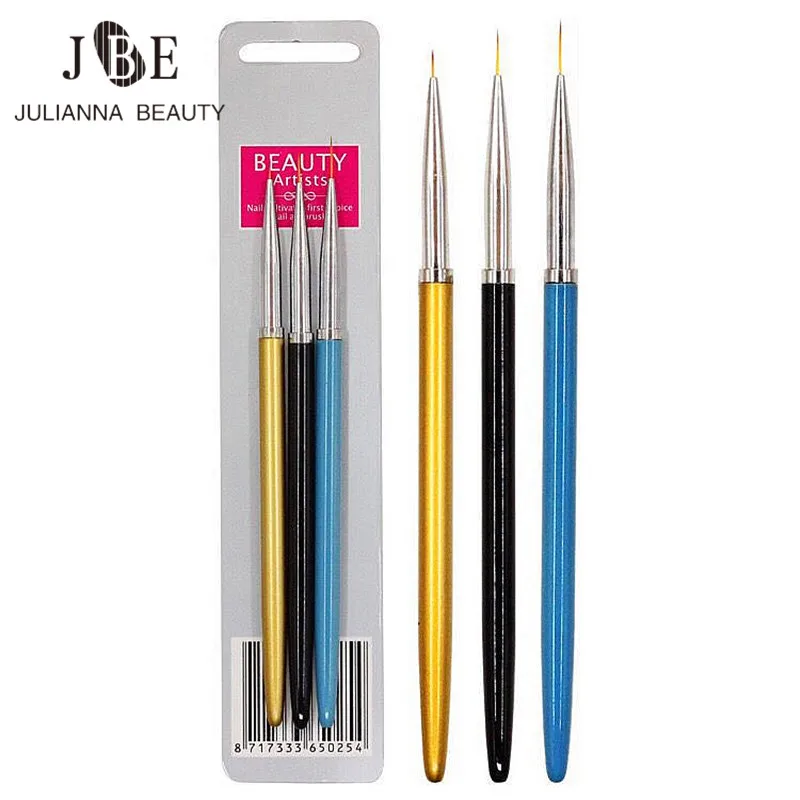 

3pcs/Set Metal Rods Nail Pull Line Pen Tools Nail Pull Paint Pens Nail Brush Brushes Set Ultra-Fine Painted Nails Beauty Tool