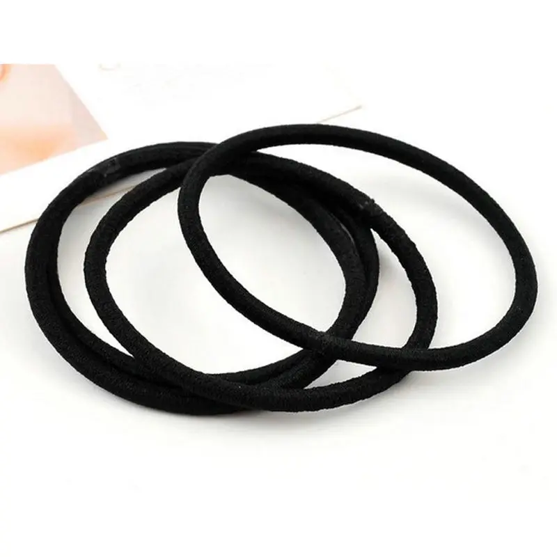 Hot New 10pcs Women Fashion Hairbands Black Elastic Ponytail Hair Rope