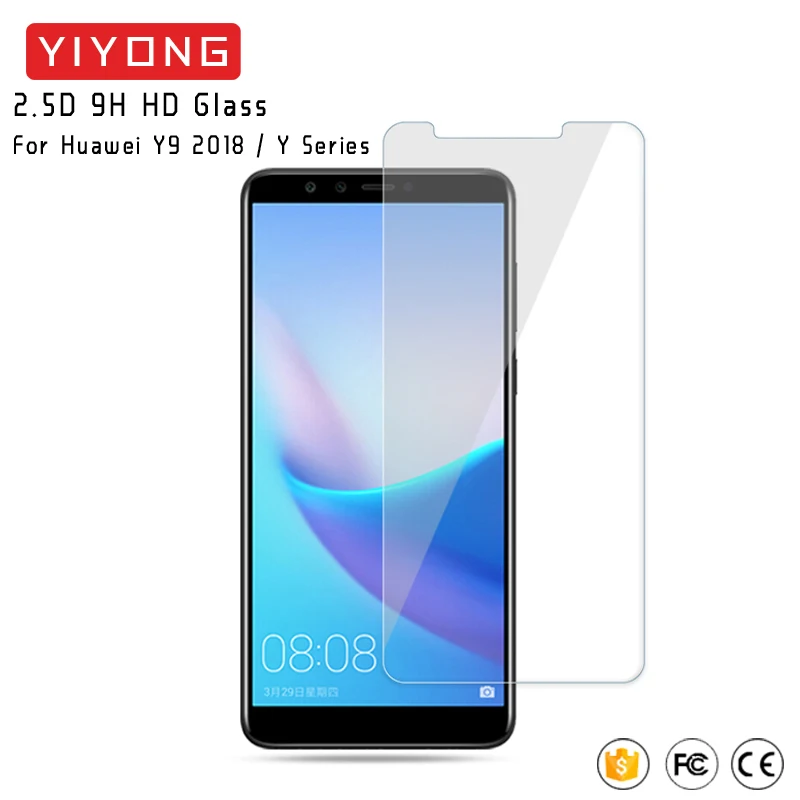 

YIYONG 2.5D Screen Glass For Huawei Y5 Y6 Y7 Prime Y9 2018 Tempered Glass Screen Protector For Huawei Y7 Y9 2019 Enjoy 9 Glass
